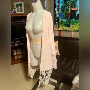 Pink Forever 21 duster. Size M. Excellent condition.